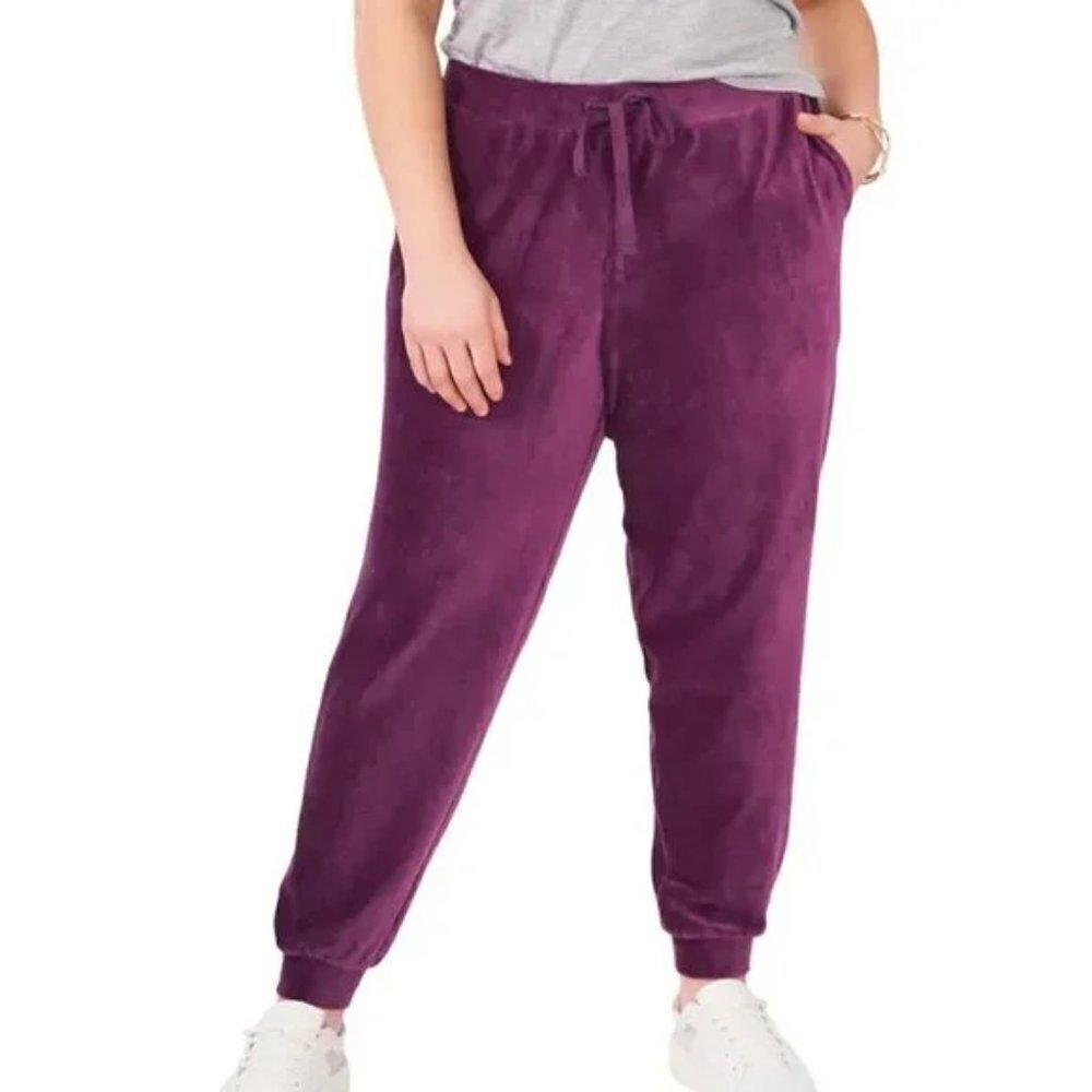 Vince Camuto Cotton Blend Corduroy Joggers Plus Size 2X